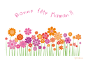 Fleurs color&eacute;es pour une maman joyeuse